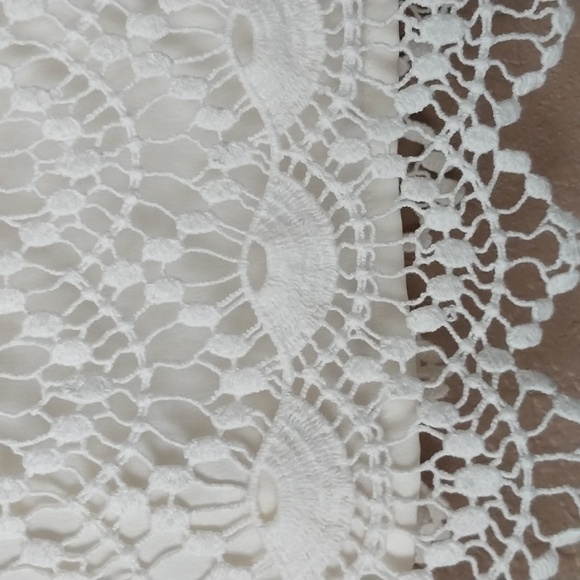 LOFT Dress Sheath Whìte Crochet Lace ScallopTheme Size 6P - Picture 6 of 12